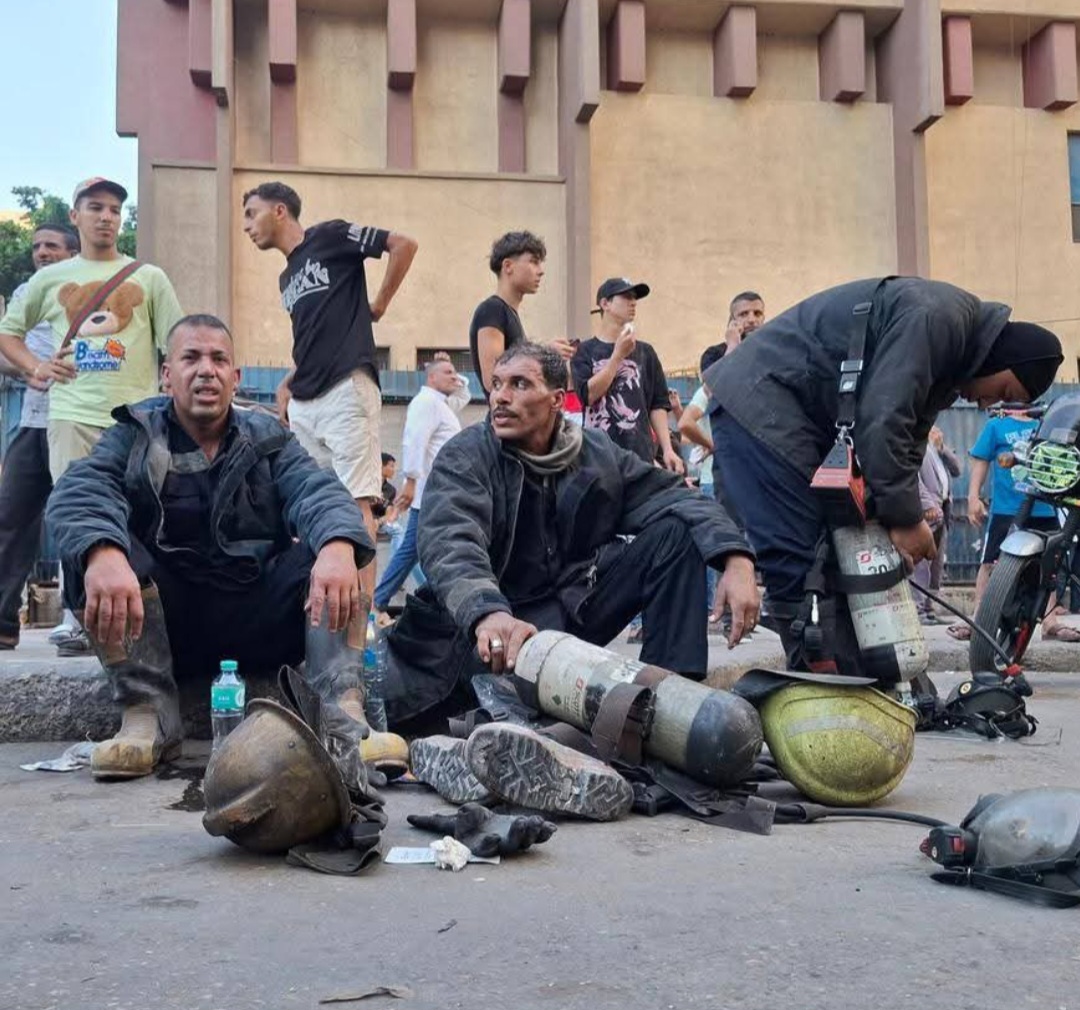 نشوب حريق هائل بسنترال رمسيس