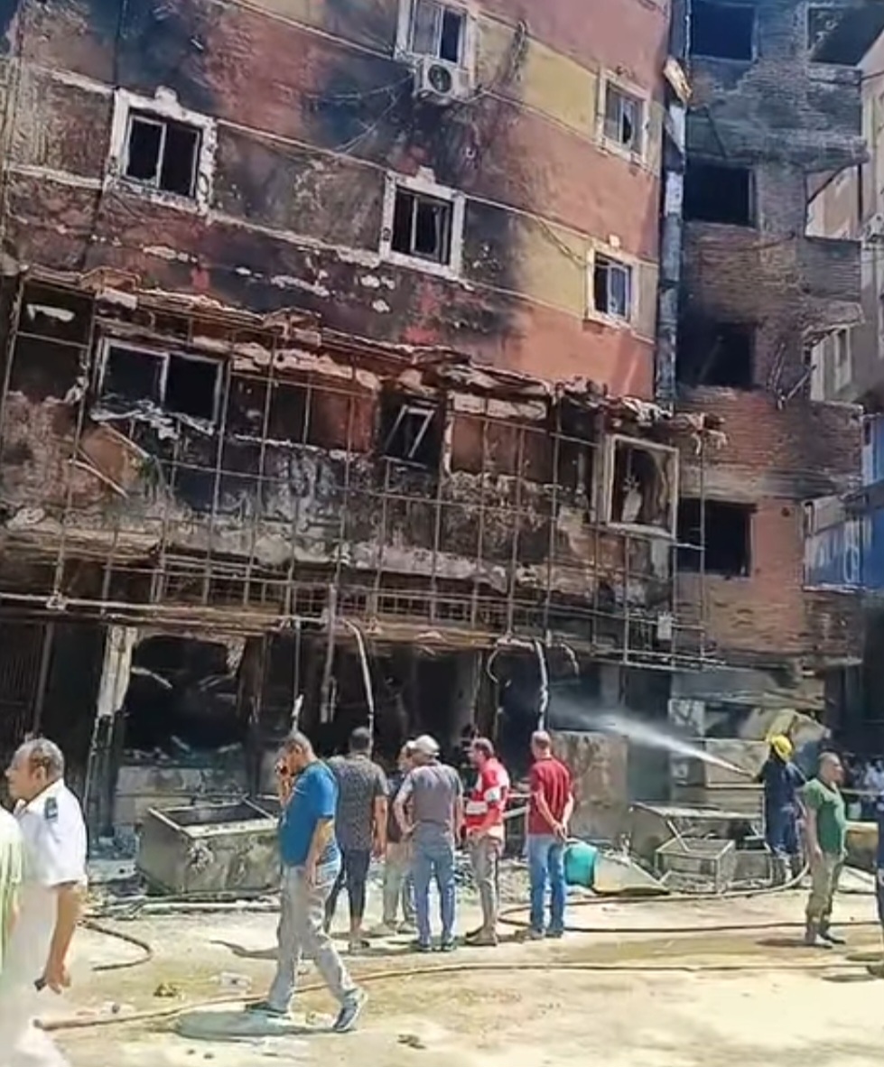 نشوب حريق هائل بمدينة الخصوص بالقليوبية