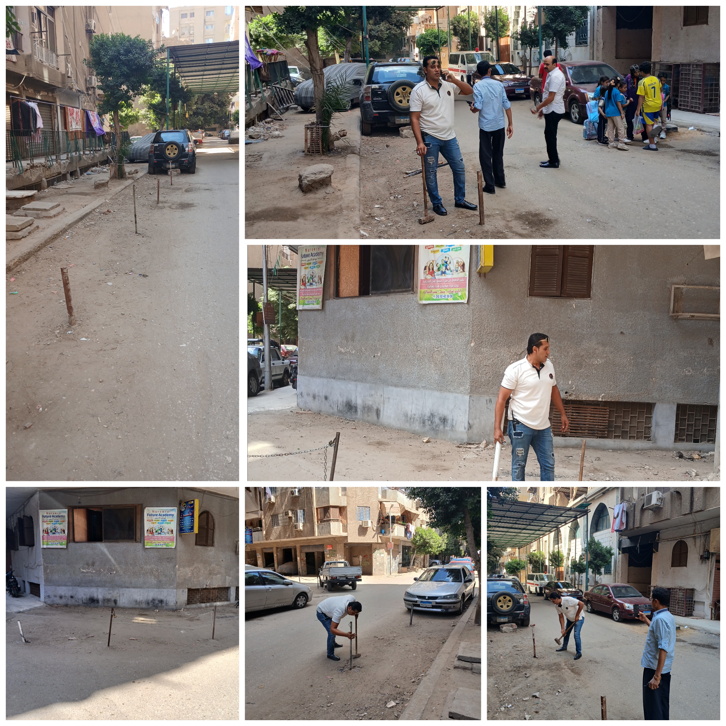 حملات مستمرة ومكثفة لإزالة الحواجز الحديدية بنطاق حي الأميرية 